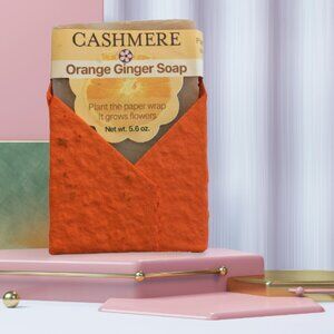 Cashmere Hand Made Soaps 5.6oz Bars.  Plant the Paper Watch the Wildflowers Grow